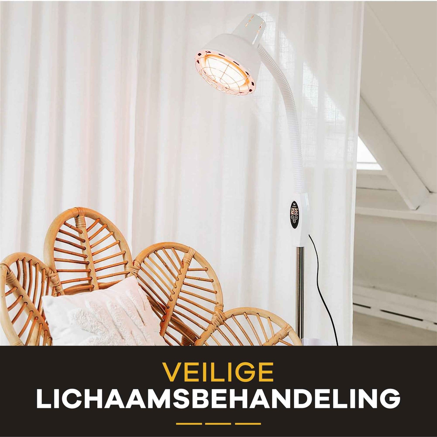 Enkele kop infraroodlamp S2 - Hoogwaardige infraroodlamp voor optimaal welzijn - Mvolo