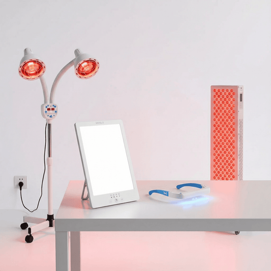 Mvolo Corporate Vitality PRO verbetert focus, doorbloeding, ontspanning en productiviteit met premium kantoor-wellnessverlichting.