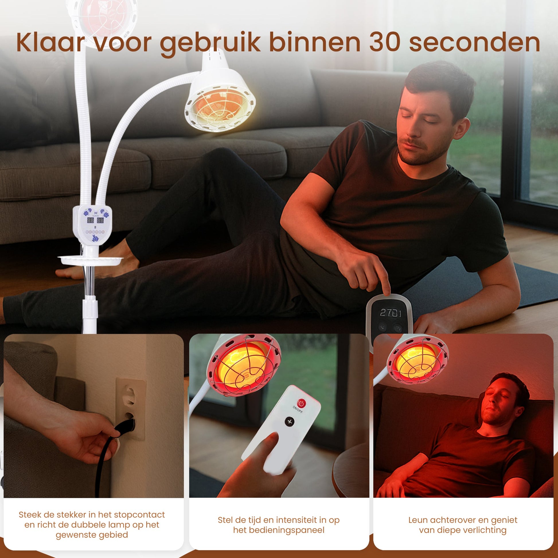 Dubbele infrarood lamp - Mvolo