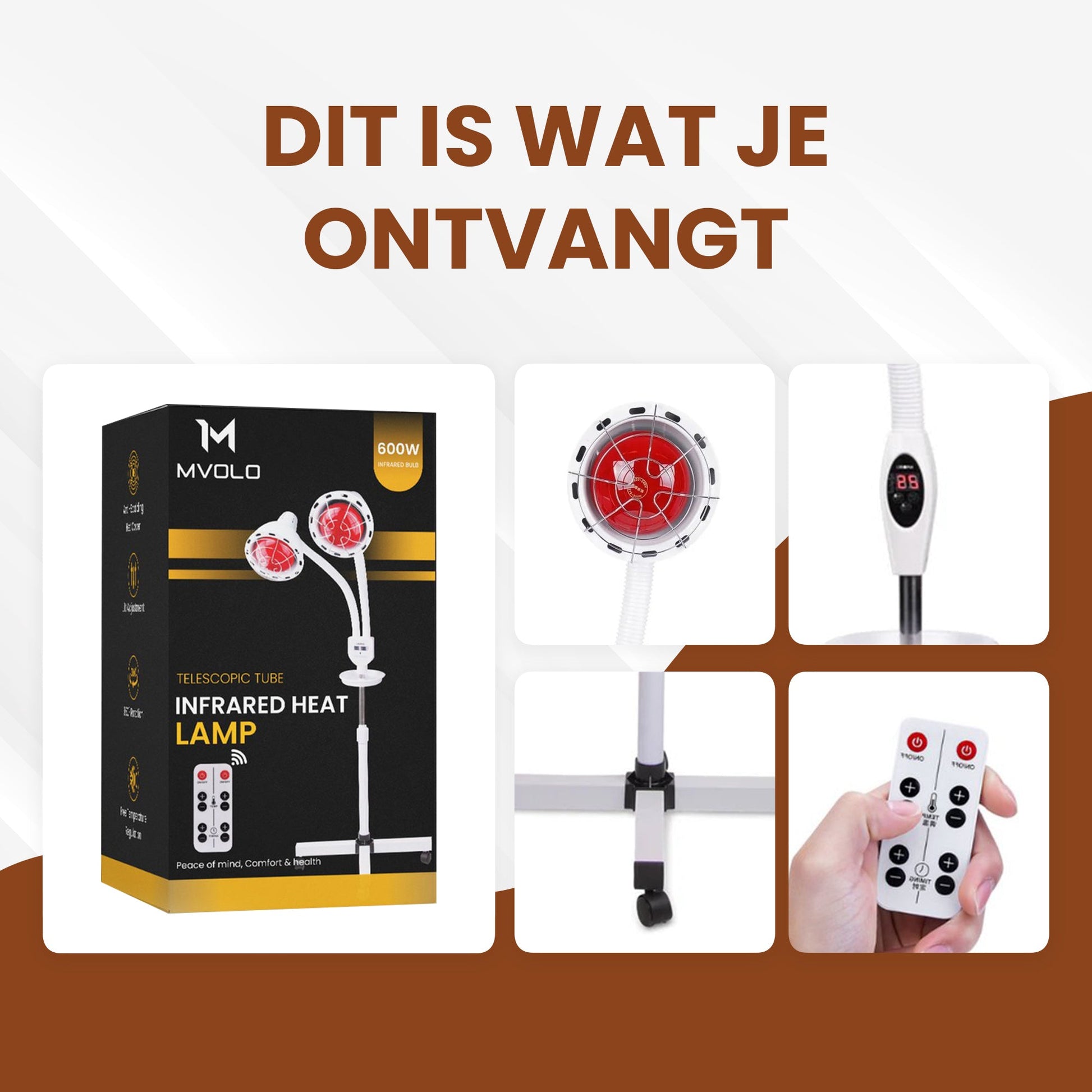 Dubbele infrarood lamp - Mvolo