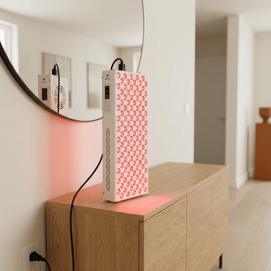 Mvolo Elite Series 506 gebruikt 6 golflengten rood & NIR licht voor pijnverlichting, huidverjonging & sneller herstel.