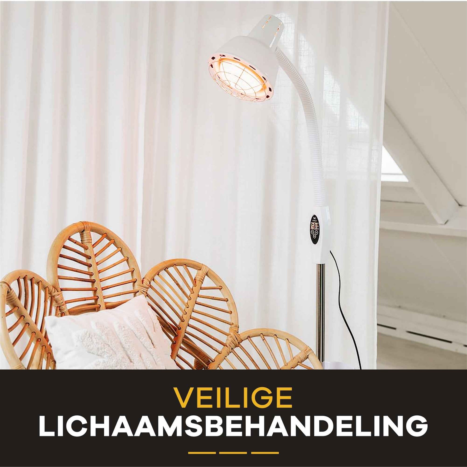 Enkele kop infraroodlamp S2 - Hoogwaardige infraroodlamp voor optimaal welzijn - Mvolo