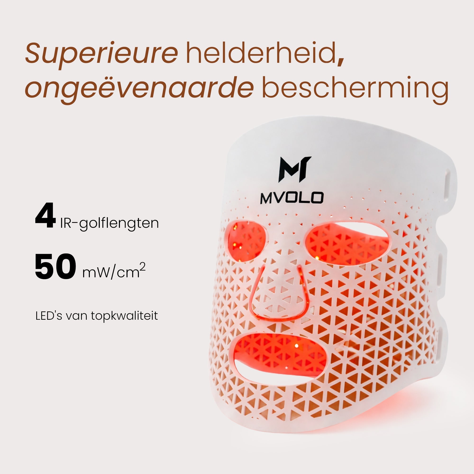 LED Face Mask + Halsmasker - Mvolo