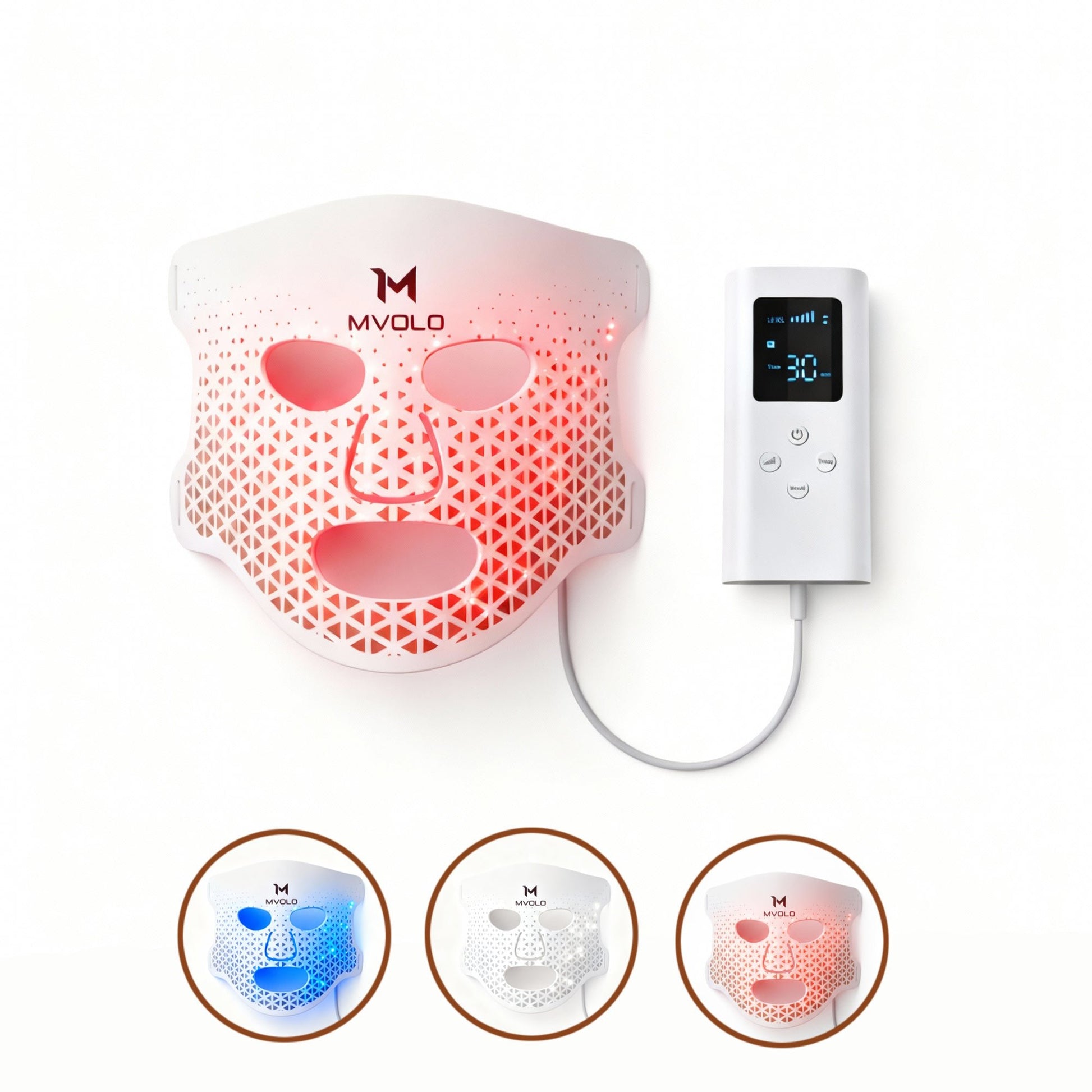 LED Face Mask + Halsmasker - Mvolo
