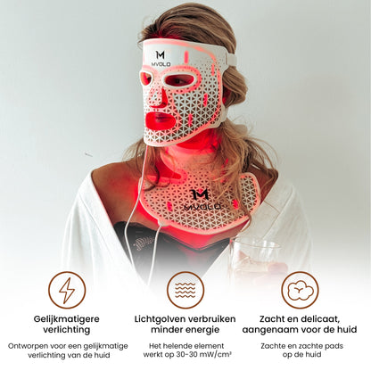 LED Face Mask + Halsmasker - Mvolo