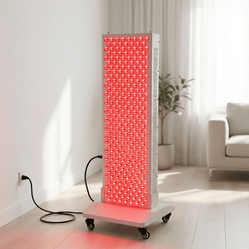 Mvolo Platinum Series 7000 levert full-body rood- en nabij-infraroodlicht met 7 golflengtes voor sneller herstel, betere doorbloeding en vitaliteit.