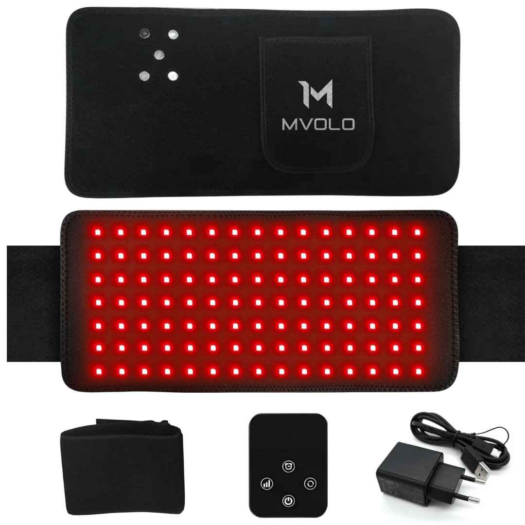 Roodlichttherapie Rugband voor Effectieve Pijnverlichting - Mvolo